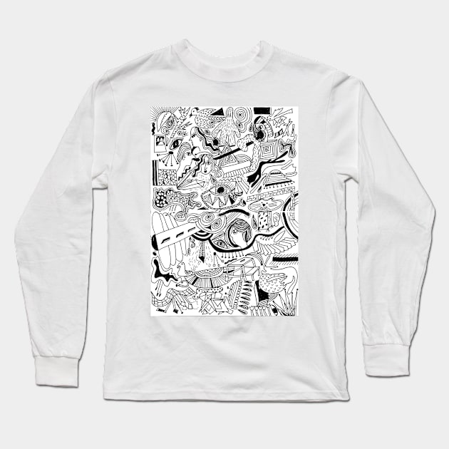 doodle illustration Long Sleeve T-Shirt by ulyanaandreeva